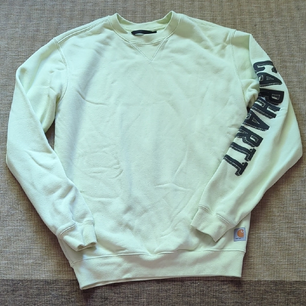 22-Carhartt Men's Light Lime Crewneck Sweater